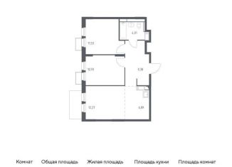 Продается двухкомнатная квартира, 54.8 м2, деревня Путилково
