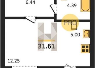 Продаю квартиру студию, 31.6 м2, Новосибирск, улица Гоголя, 222, метро Берёзовая роща