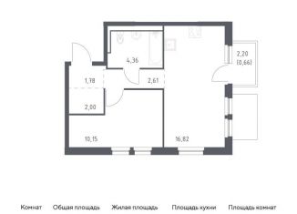 Однокомнатная квартира на продажу, 38.4 м2, Ленинградская область