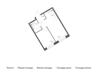 Продам 1-комнатную квартиру, 37.9 м2, Москва, жилой комплекс Эко Бунино, 14.2