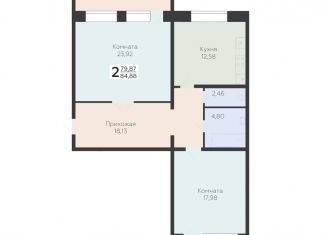 Продается двухкомнатная квартира, 84.9 м2, Самара, 3-й квартал, 8, метро Юнгородок