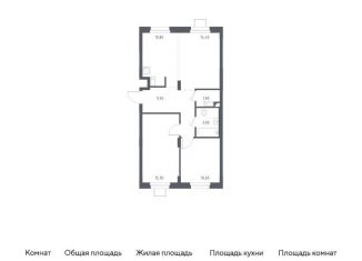 Продается двухкомнатная квартира, 66.6 м2, Московская область, жилой комплекс Люберцы 2020, к70