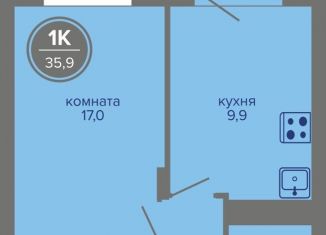 Продам однокомнатную квартиру, 35.9 м2, Пермь, шоссе Космонавтов, 309А, Индустриальный район