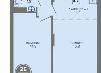 2-комнатная квартира на продажу, 52.7 м2, Пермь, шоссе Космонавтов, 309А