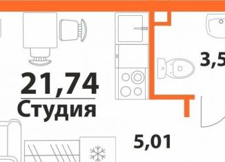 Продается 1-комнатная квартира, 21.7 м2, Ульяновская область, ЖК Аквамарин-2, 1