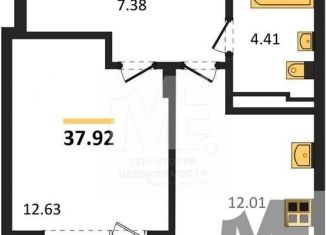 1-ком. квартира на продажу, 37.9 м2, Светлогорск