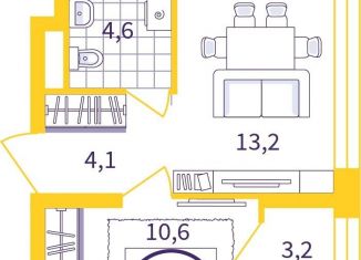 Однокомнатная квартира на продажу, 34 м2, Екатеринбург