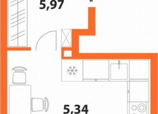 Продаю 1-комнатную квартиру, 32.9 м2, Ульяновск, ЖК Аквамарин-2, 1