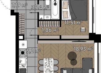 Продажа 1-ком. квартиры, 47.9 м2, Москва, метро Октябрьское поле, улица Берзарина, 37