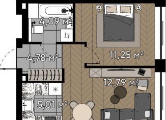 Продаю 1-комнатную квартиру, 37.9 м2, Москва, метро Октябрьское поле, улица Берзарина, 37