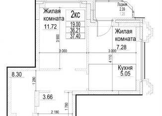 Двухкомнатная квартира на продажу, 37.4 м2, Новосибирск, метро Красный проспект, Фабричная улица, 4/1