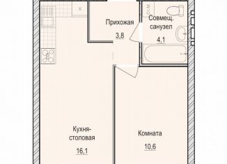 Продажа 1-ком. квартиры, 34.6 м2, Удмуртия, жилой комплекс Санвилл, 5