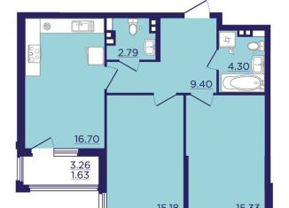 Продажа 2-комнатной квартиры, 65.9 м2, Воронеж