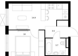 Продается 1-комнатная квартира, 32.1 м2, Ярославль