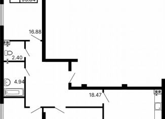 Продаю 3-ком. квартиру, 93.8 м2, Самара, Октябрьский район