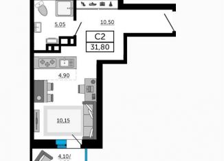 Продажа квартиры студии, 31.8 м2, Ростов-на-Дону, Кировский проспект, 89