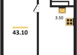 Продается однокомнатная квартира, 43.1 м2, Новосибирск, метро Октябрьская