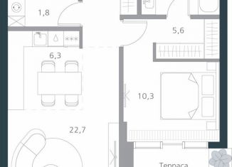 Продажа однокомнатной квартиры, 63.8 м2, Москва, метро Кунцевская, Малая Филёвская улица, 46