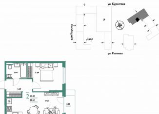 Продажа 2-ком. квартиры, 40.8 м2, Тюмень