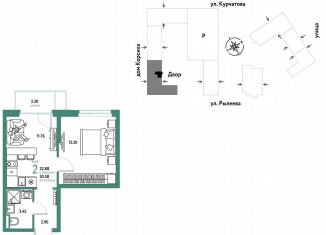 Продажа 2-комнатной квартиры, 32.9 м2, Тюмень, Краснооктябрьская улица, 10к1