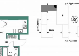 Продам двухкомнатную квартиру, 39 м2, Тюмень, Краснооктябрьская улица, 10к1, Калининский округ