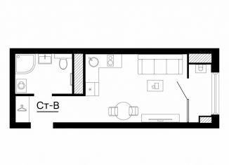 Продается квартира студия, 23.8 м2, Астрахань