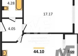 Продам 1-ком. квартиру, 44.1 м2, Калининград, Интернациональная улица, 16