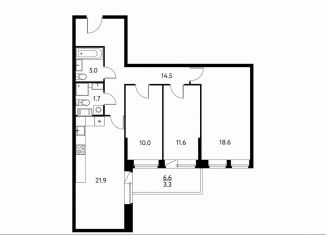 Продажа трехкомнатной квартиры, 83.2 м2, Щёлково, Центральная улица, 67