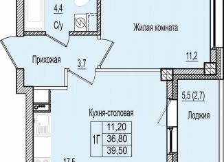 Продается однокомнатная квартира, 39.5 м2, Псков