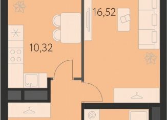 Продаю 1-комнатную квартиру, 39.5 м2, Екатеринбург, метро Чкаловская, улица Академика Ландау, 43