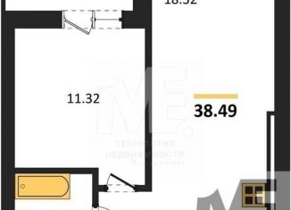 Продажа однокомнатной квартиры, 38.5 м2, Калининград