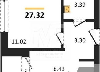 Продажа 1-комнатной квартиры, 27.3 м2, Калининград, Московский район