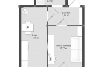 Продается 1-комнатная квартира, 35.3 м2, Керчь