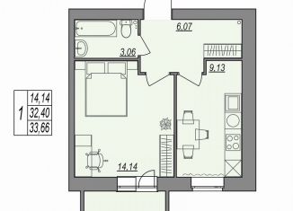 Продам 1-комнатную квартиру, 33.7 м2, Волгоград