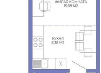 Продажа квартиры студии, 32 м2, Пенза, Побочинская улица, с3