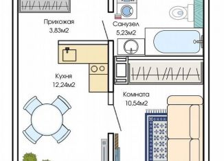 Продаю 1-ком. квартиру, 38.9 м2, Челябинская область, улица Сергея Буландо, 8