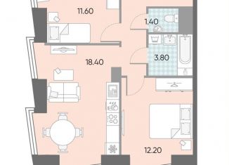 Продается 2-комнатная квартира, 56.2 м2, Москва, метро Калужская, ЖК Обручева 30, к1