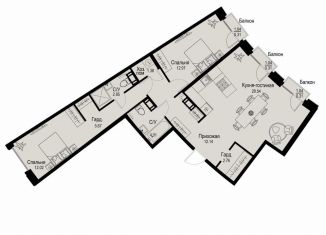 Продается 2-комнатная квартира, 83.3 м2, Санкт-Петербург, Петроградский район