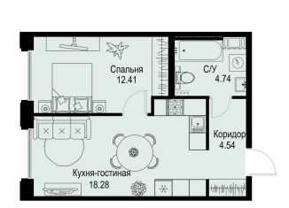 Продается 1-комнатная квартира, 40 м2, Санкт-Петербург, метро Петроградская