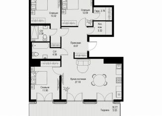 Продается 3-комнатная квартира, 91.6 м2, Санкт-Петербург, метро Петроградская