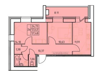 Продается 2-комнатная квартира, 57.5 м2, Санкт-Петербург, Московский проспект, 22, муниципальный округ Семеновский