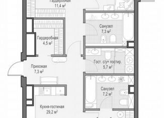 Продажа трехкомнатной квартиры, 127.1 м2, Москва, Пресненский район