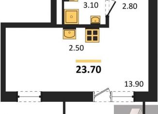 Продается квартира студия, 23.7 м2, Новосибирск, метро Берёзовая роща