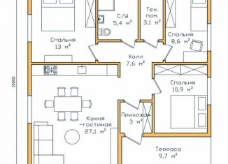 Дом на продажу, 88 м2, Чувашия, Центральная улица