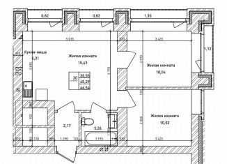 2-ком. квартира на продажу, 36.9 м2, Новосибирск, метро Площадь Гарина-Михайловского, Комсомольский проспект, 6