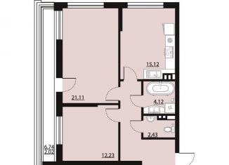 Продается двухкомнатная квартира, 68.8 м2, Воронеж, Московский проспект, 132