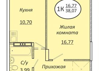 Продается 1-комнатная квартира, 38.1 м2, Новосибирская область