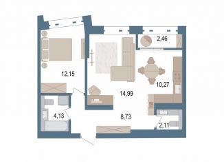 Продается 2-ком. квартира, 53.5 м2, Уфа, улица Пархоменко, 156Ж