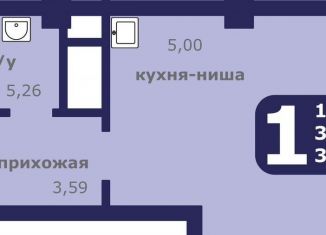 Продажа 1-комнатной квартиры, 35.1 м2, Красноярск, улица Шевченко, 1