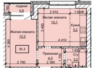 2-комнатная квартира на продажу, 35.3 м2, Алтайский край